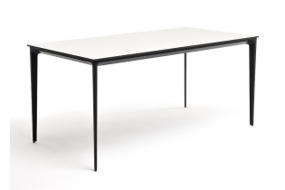 MR1001133 обеденный стол из HPL 160х80см, цвет молочный, каркас черный