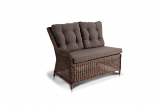 «Бергамо» плетеный правый модуль дивана (цвет коричневый)