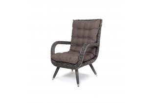 «Толедо» кресло плетеное с подушками (графит)