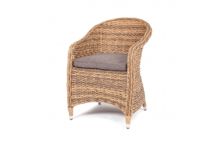 «Равенна» плетеное кресло из искусственного ротанга (гиацинт), цвет соломенный
